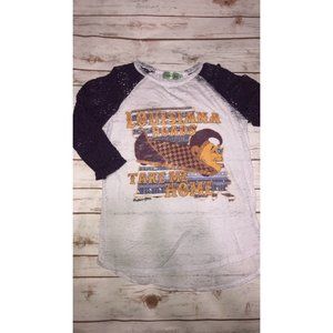 Louisiana Burnout 3/4 Tee Large